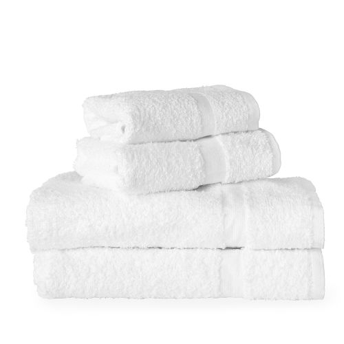 Centex Bath Towel, Blended Cam Border, 24x50, 10.5 lbs/dz, White